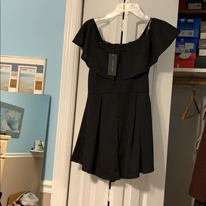 Black Romper - off the shoulder